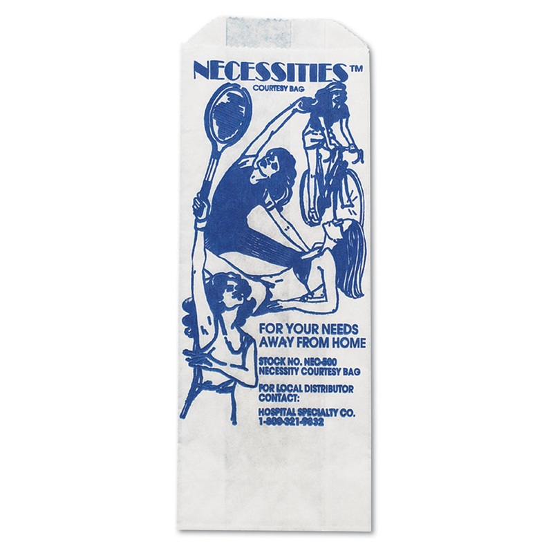 FEMININE HYGIENE CONVENIENCE DISPOSAL BAG, 3″ X 8″, WHITE, 500/CARTON