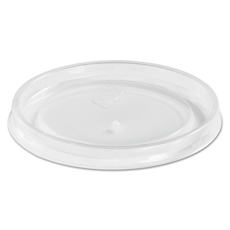 High Heat Vented Plastic Lids, Fits All Sizes: 6-16 Oz, Translucent, 50/bag