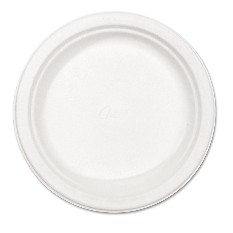 Paper Dinnerware, Plate, 8 3/4″ Dia, White, 500/carton
