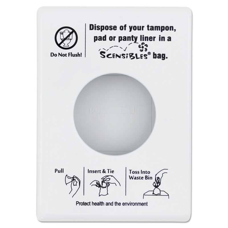 SCENSIBLES PERSONAL DISPOSAL BAG DISPENSER, PLASTIC, WHITE