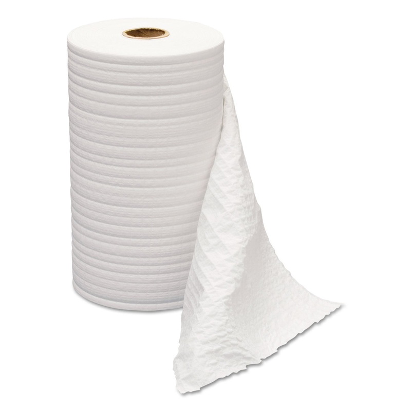Taskbrand Four-Ply Scrim Wipers, Roll, Nonperforated, White 9 3/4″x275′ 6/ct