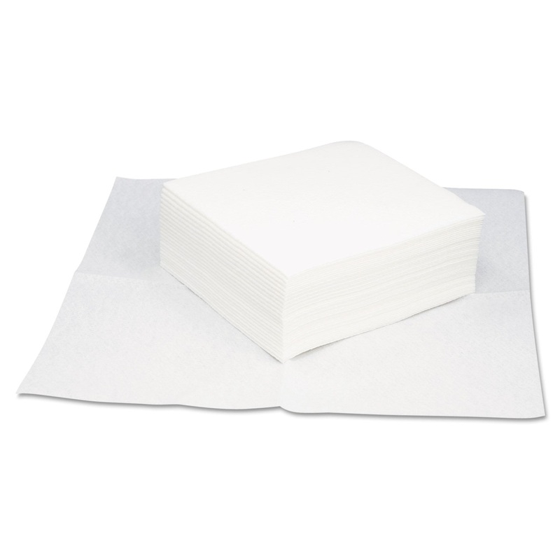 Taskbrand Grease & Oil Wipers, Quarterfold, 12 X 13 1/4, White, 50/pack