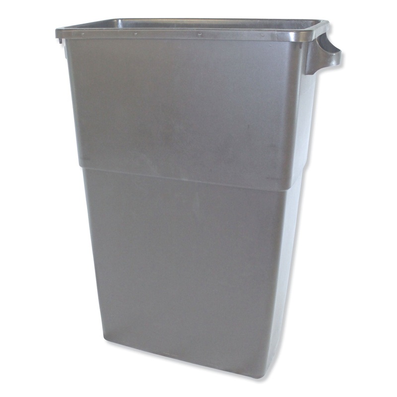 THIN BIN CONTAINERS, RECTANGULAR, POLYETHYLENE, 23 GAL, GRAY