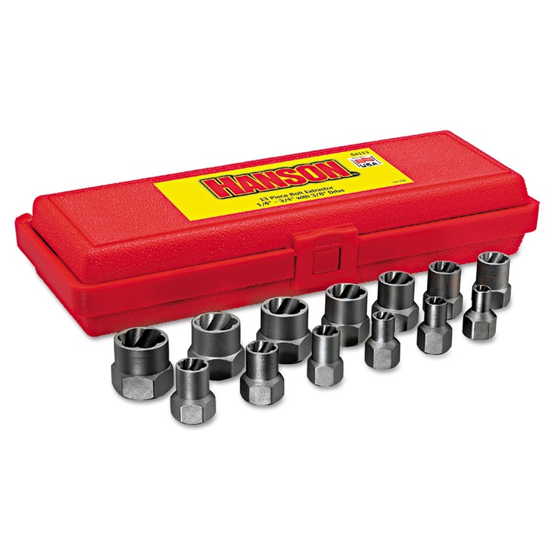 13-Piece Bolt Extractor Set, 3/8in Drive, 1/4″-3/4″