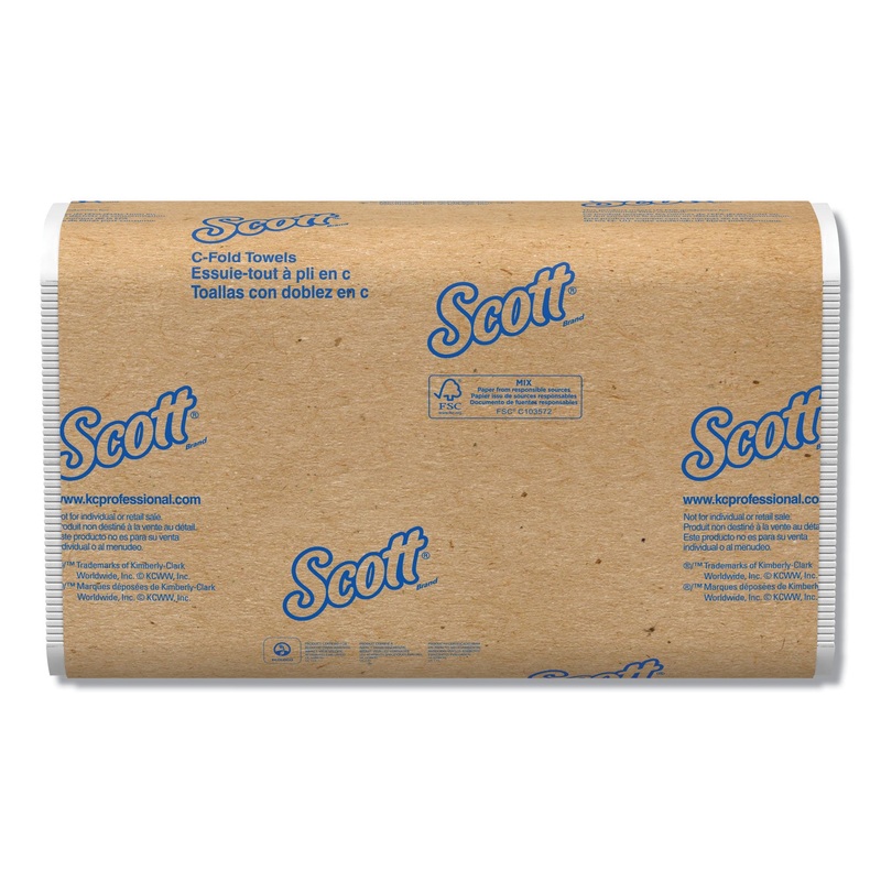 ESSENTIAL C-FOLD TOWELS,CONVENIENCE PACK, 10 1/8 X 13 3/20, WHITE, 200/PK,9PK/CT
