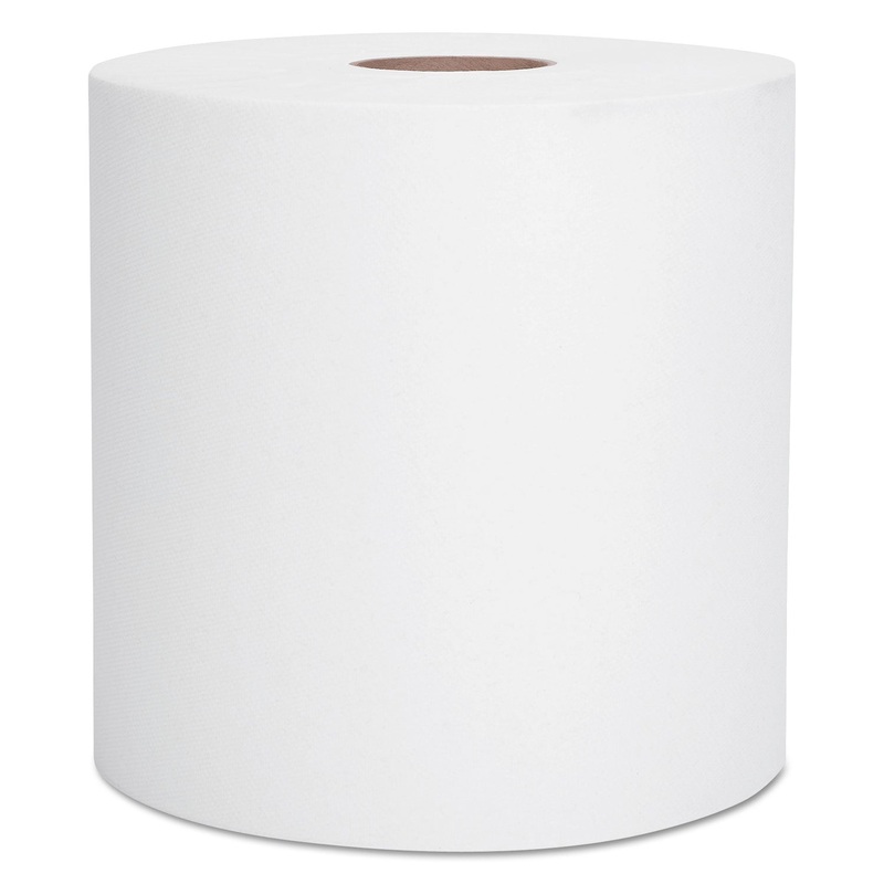 ESSENTIAL HARD ROLL TOWEL, 1.5″ CORE, 8 X 400FT, WHITE, 12 ROLLS/CARTON