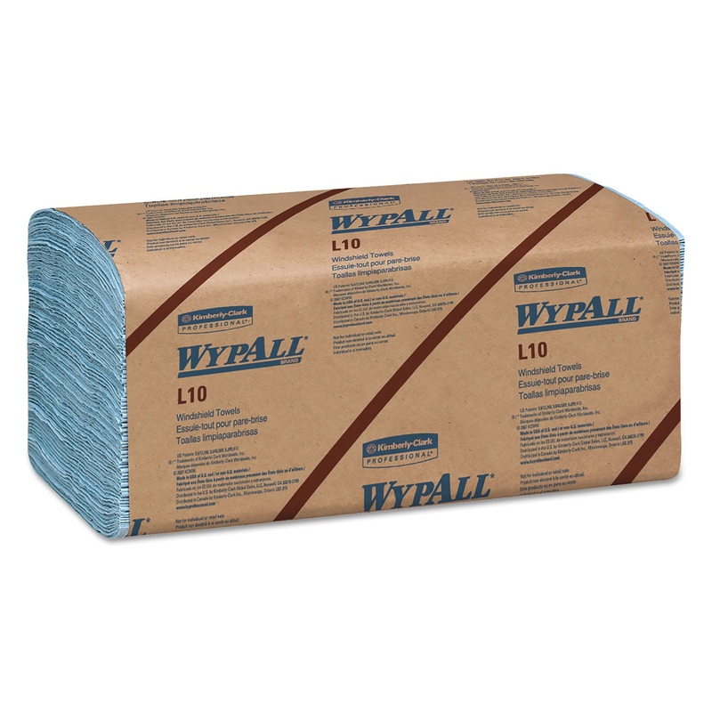 L10 Windshield Towels, 1-Ply, 9 1/10 X 10 1/4, 1-Ply, 224/pack, 10 Packs/carton