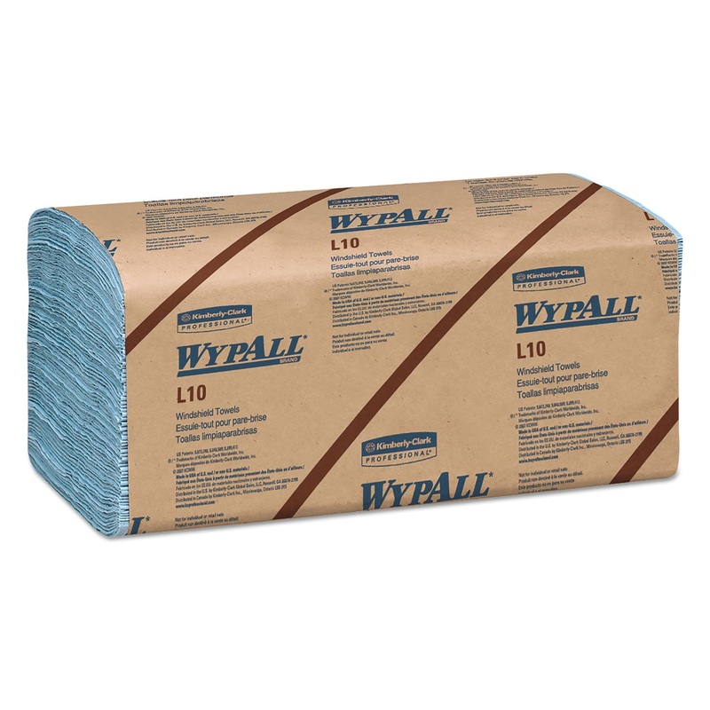 L10 WINDSHIELD WIPERS, BANDED, 2-PLY, 9 3/10 X 10 1/4, 140/PACK, 16 PACKS/CARTON