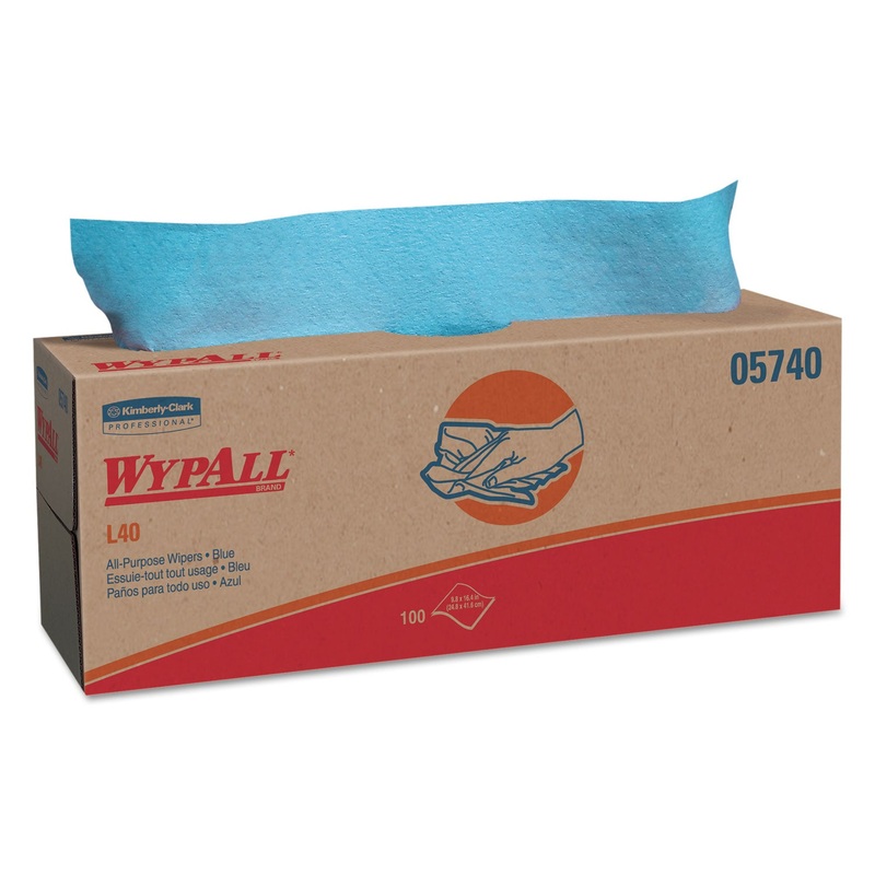 L40 Towels, Pop-Up Box, Blue, 16 2/5 X 9 4/5, 100/box, 9 Boxes/carton