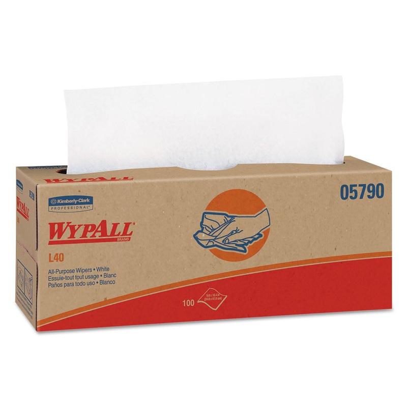 L40 Towels, Pop-Up Box, White, 16 2/5 X 9 4/5, 100/box, 9 Boxes/carton