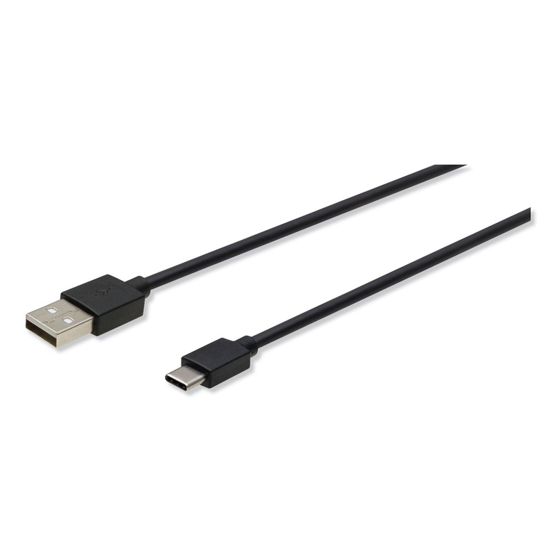 USB TO USB C CABLE, 3 FT, BLACK