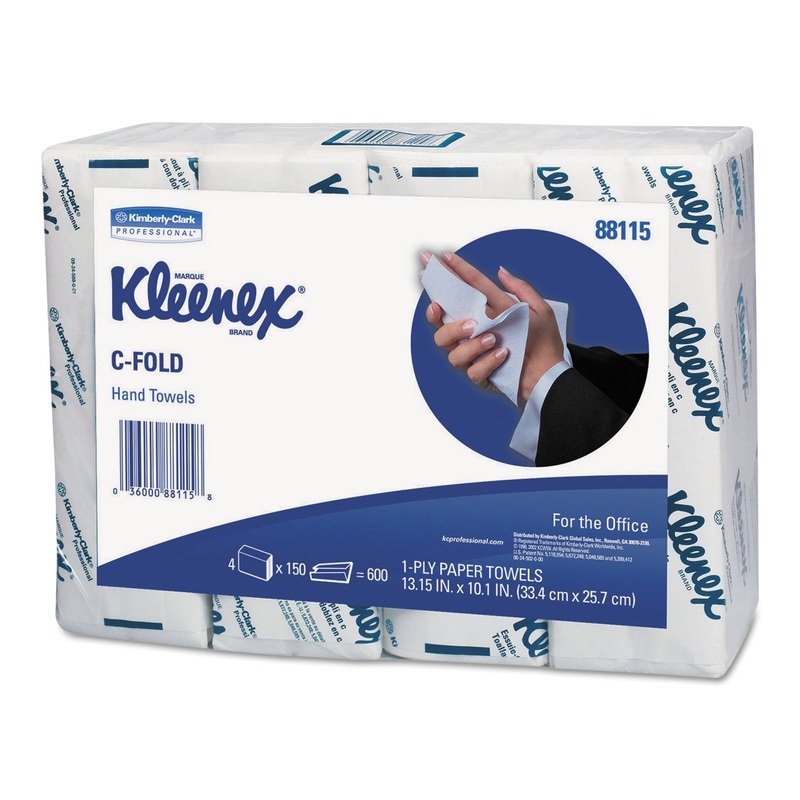 C-Fold Paper Towels, 10 1/8 X 13 3/20, White, 150/pack, 16/carton