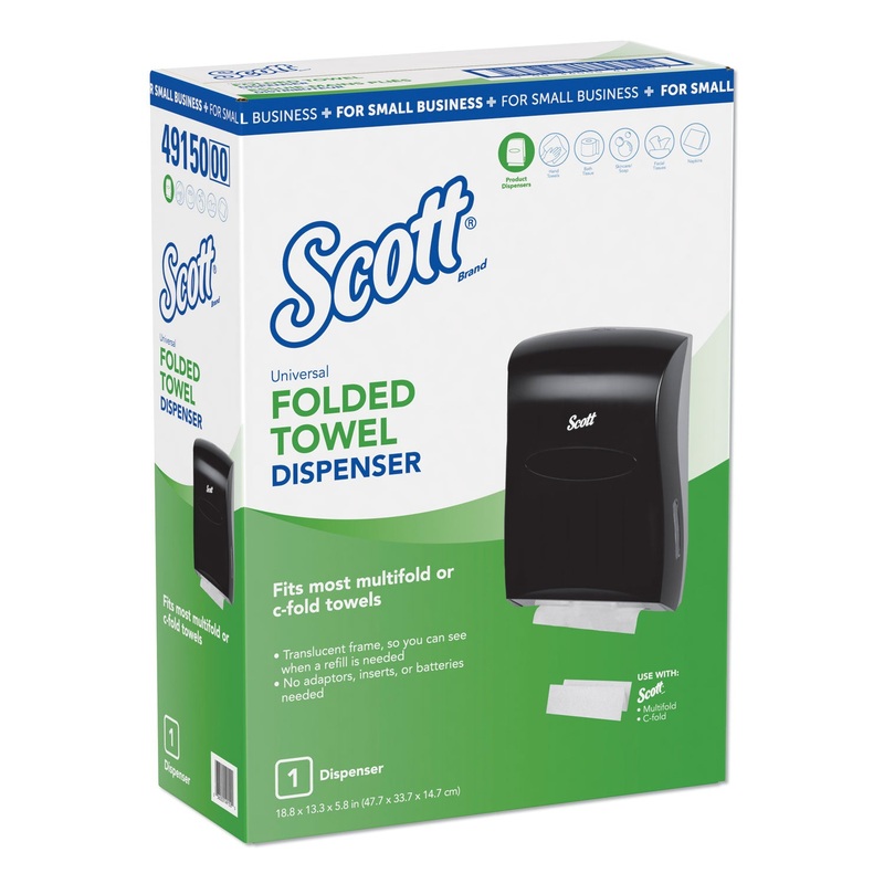 CONTROL SLIMFOLD TOWEL DISPENSER, 13.3 X 5.9 X 18.9, BLACK