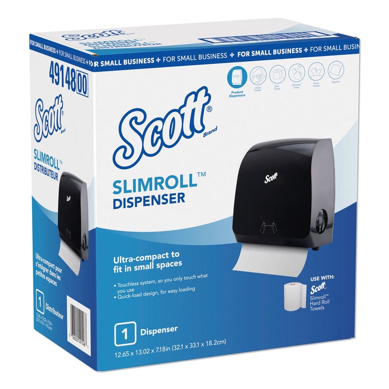 CONTROL SLIMROLL MANUAL TOWEL DISPENSER, 12.65 X 7.8 X 13.02, BLACK
