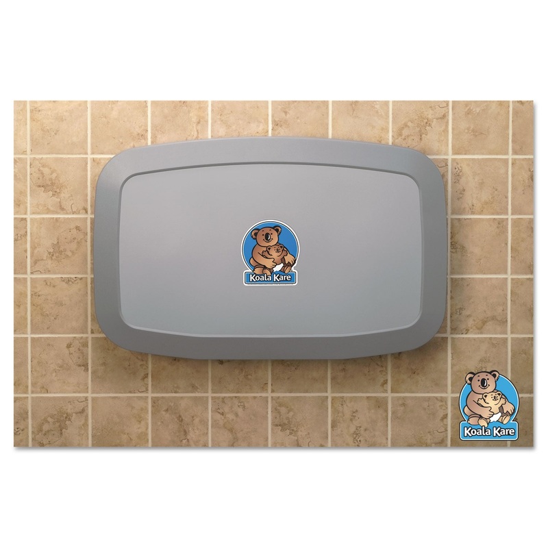 HORIZONTAL BABY CHANGING STATION, 35 X 22, GRAY
