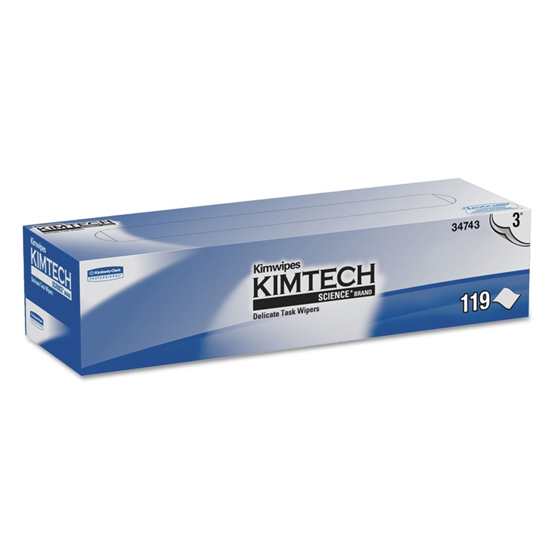 Kimwipes Delicate Task Wipers, 3-Ply, 11 4/5 X 11 4/5, 119/box, 15 Boxes/carton