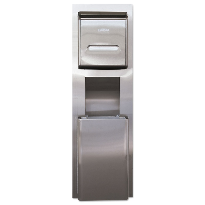 Mod Stainless Steel Recessed Wall Unit With Trash Receptacle, 11×4 1/2×54 1/2