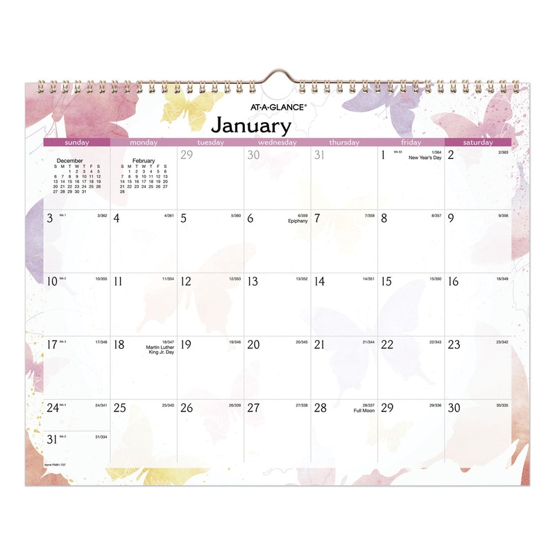 Watercolors Recycled Monthly Wall Calendar  Watercolors Artwork  15 X 12  White/multicolor Sheets  12-Month (jan-Dec): 2022