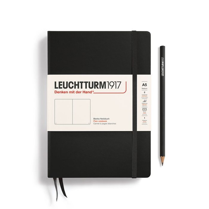 Leuchtturm1917 Hardcover Medium Notebook – A5 – Plain