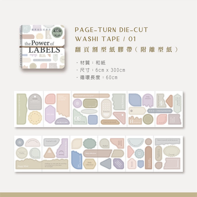 MU Die-cut Washi Book – #1 Power of Labels