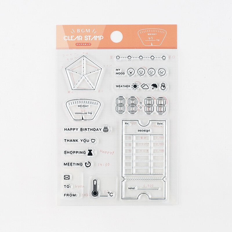 BGM Clear Stamp – Daily Tracker Memo