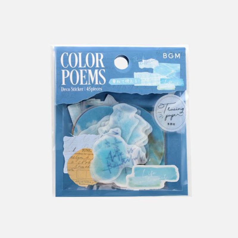 BGM Deco Sticker – Color Poems – Blue