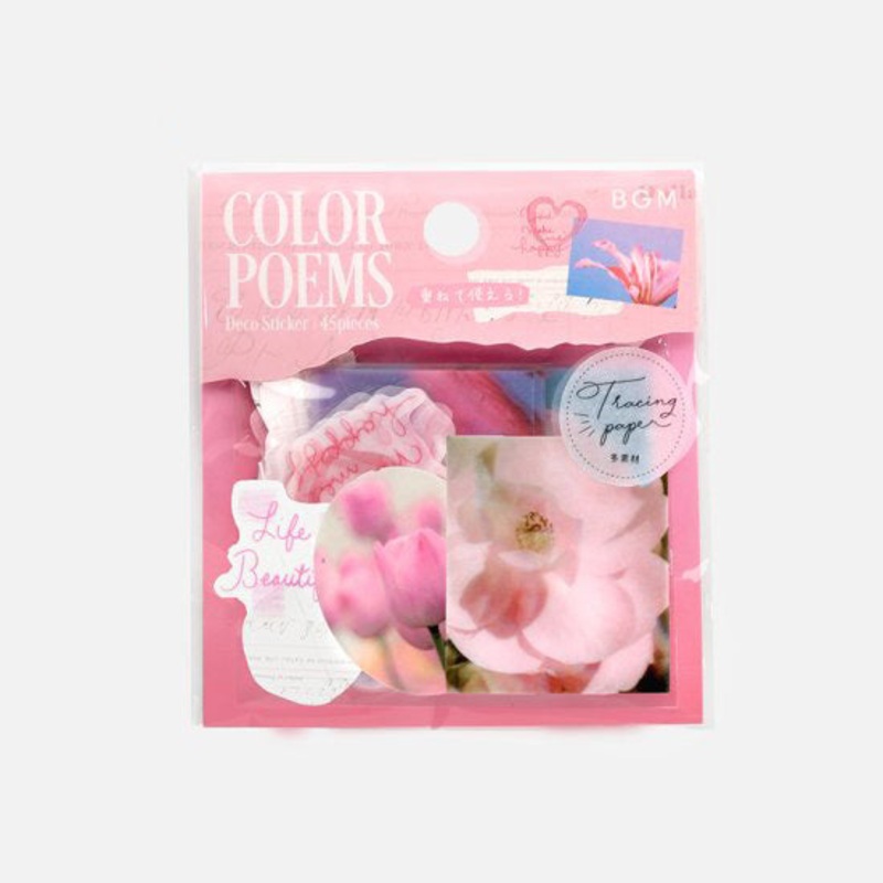 BGM Deco Sticker – Color Poems – Pink