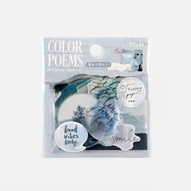 BGM Deco Sticker – Color Poems – White