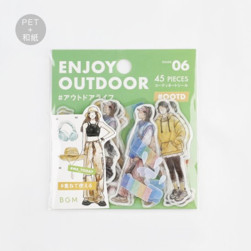 BGM Deco Sticker – Coordinate Seal – OOTD – Enjoy Outdoor