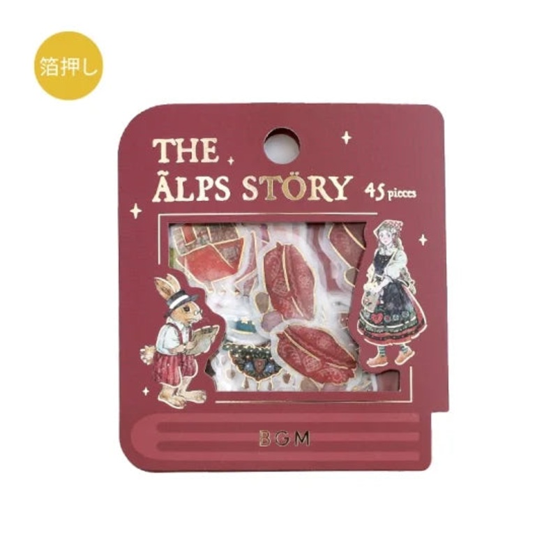 BGM Flake Sticker – Alps Story – Red