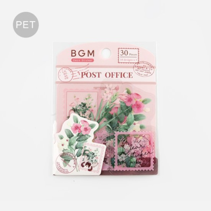 BGM Flake Sticker – Garden Post Office – Pink