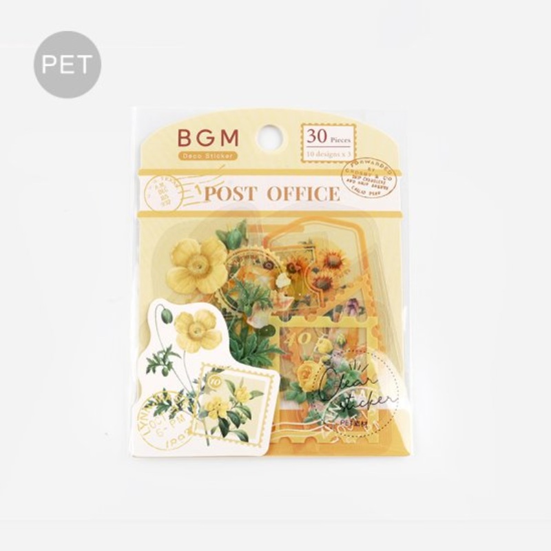 BGM Flake Sticker – Garden Post Office – Yellow