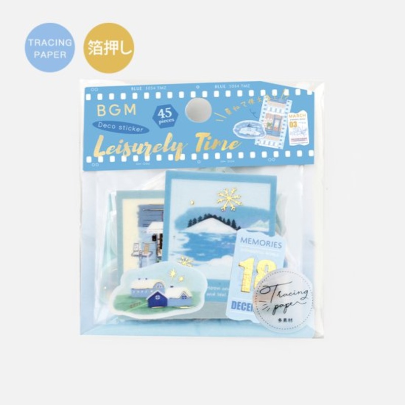 BGM Flake Sticker – Leisurely Time – Blue