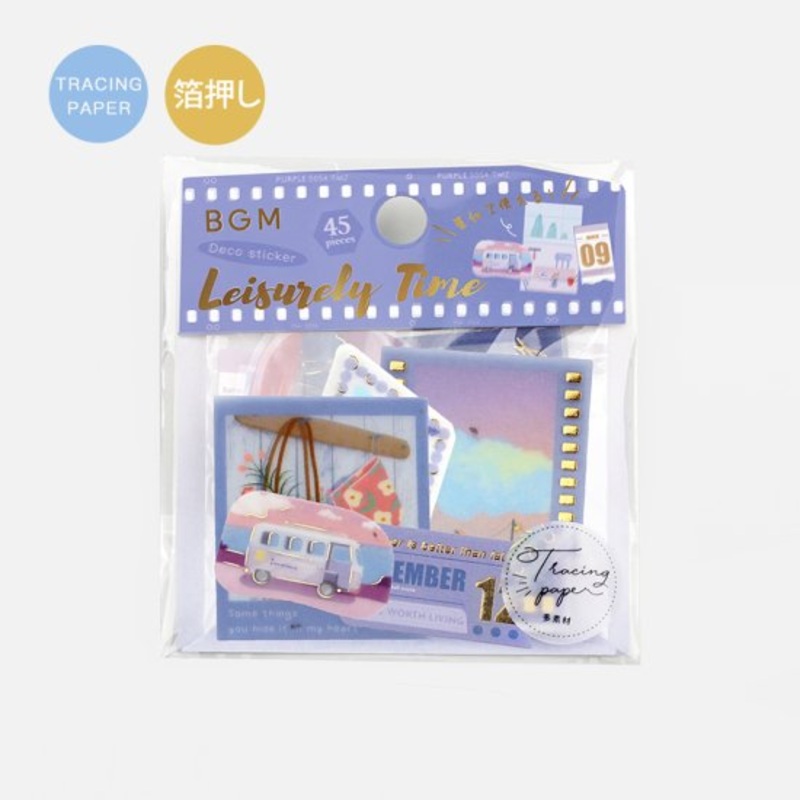 BGM Flake Sticker – Leisurely Time – Purple