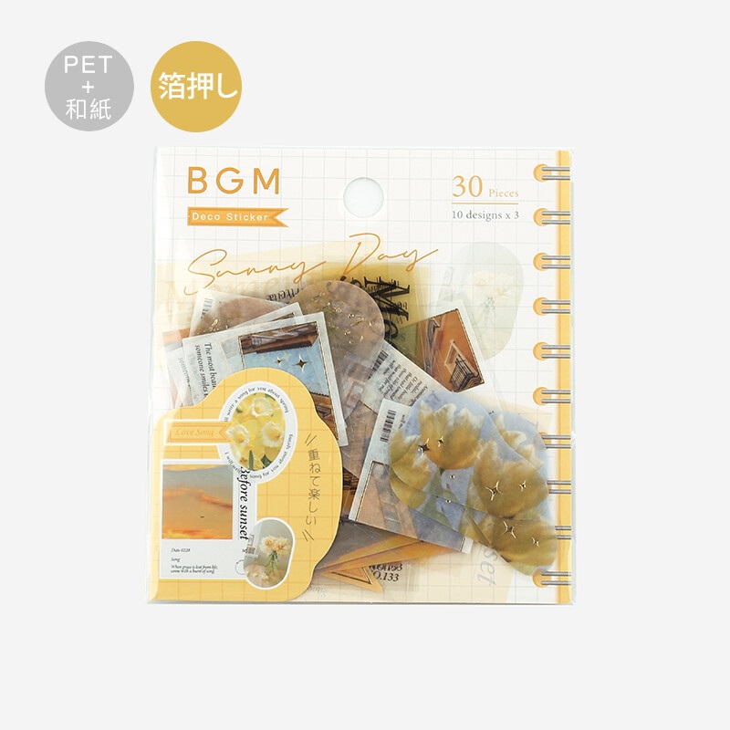BGM Flake Sticker – Photo – Yellow