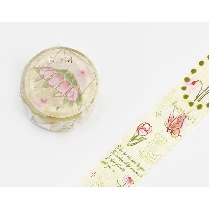 BGM Washi Tape – Special Romance in the Garden Yellow