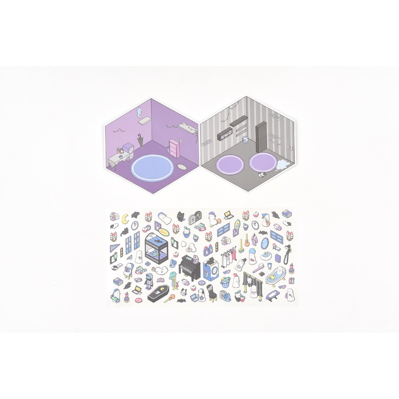 Kamio Room Decoration Sticker Sheet – Small World – Ghost Room