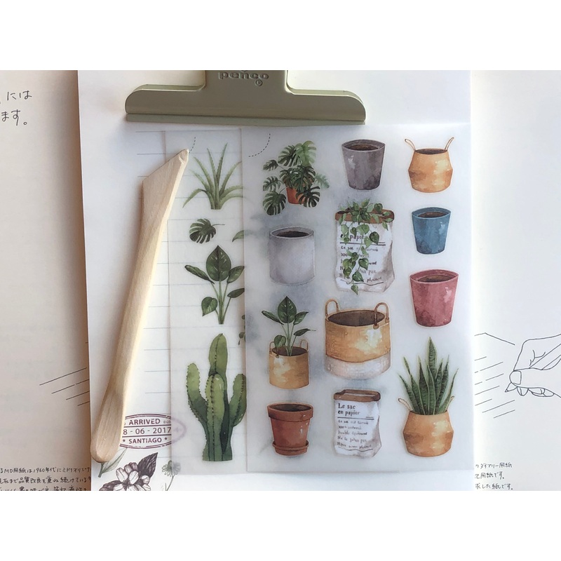 MU Print-On Stickers – Potted Succulents – #37