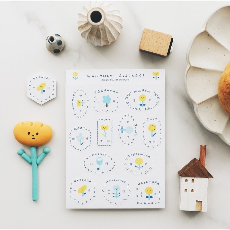 Yohand Studio Monthly Stickers – Flower
