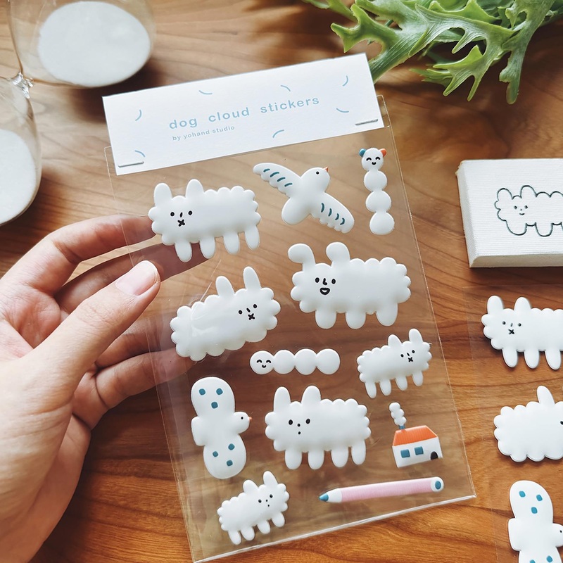 Yohand Studio Puffy Sticker Sheet – Cloud Dogs
