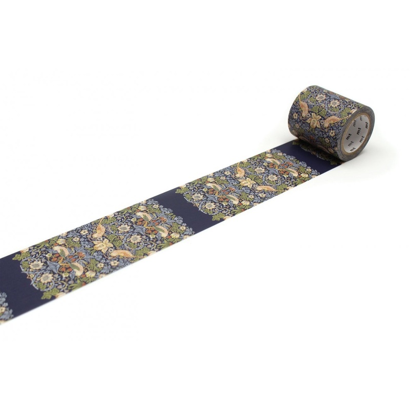 mt Washi Tape – Morris & Co. – Strawberry Thief Indigo / Mineral