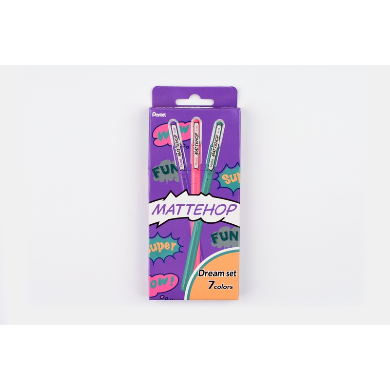 Pentel MATTEHOP Gel Pen – Dream – Set of 7