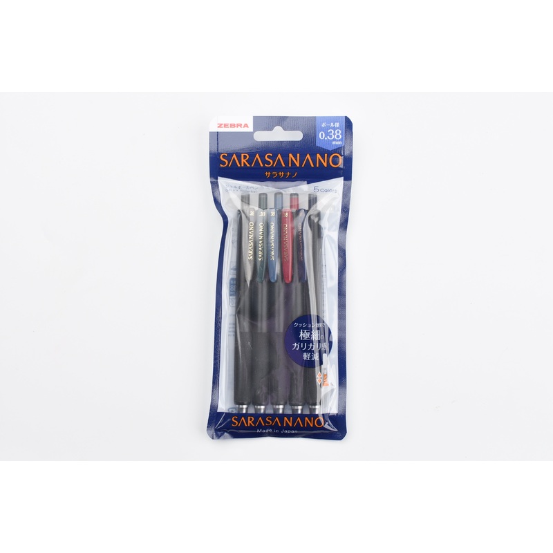SARASA Nano – Vintage Color – 0.38mm – Set of 5 – V