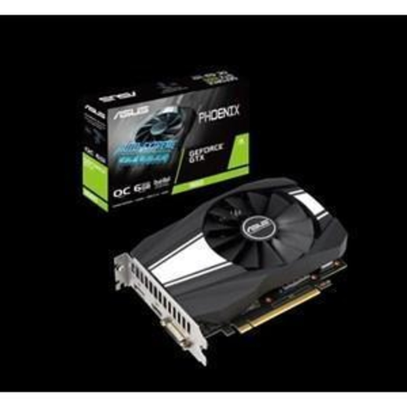 ASUS PH-GTX1660-O6G GTX1660 OVERCLOCKED 6GB GDDR5 PCI-E3.0 DVI-D HDMI DISPLAY PORT