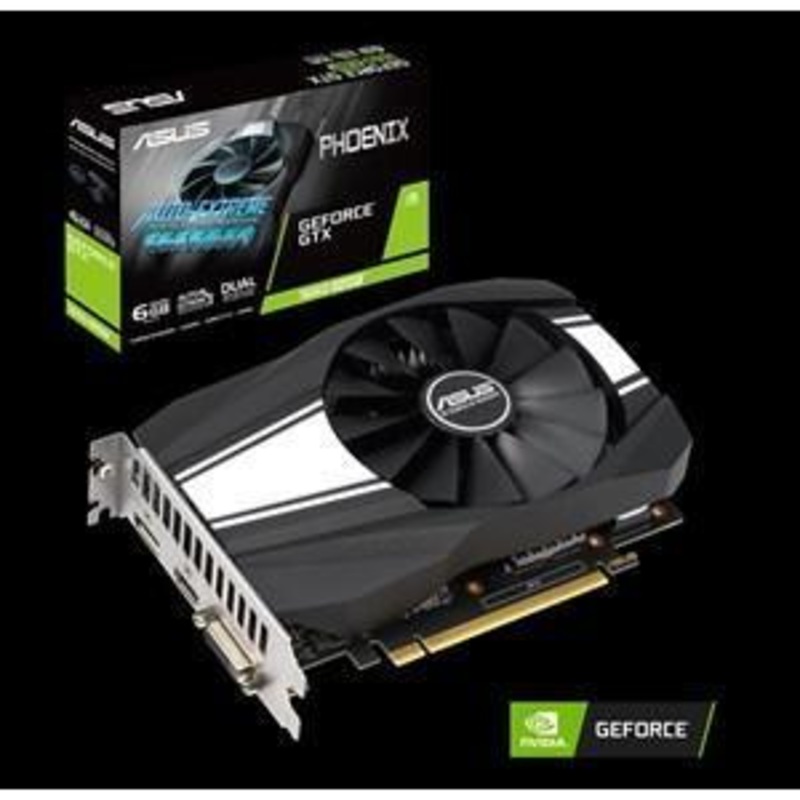 ASUS PH-GTX1660S-6G PCIE 3.0 6GB GDDR6 OC 1815MHZ 192 BIT DVI HDMI 8 PIN 2 SLOT GRAPHICS CARD