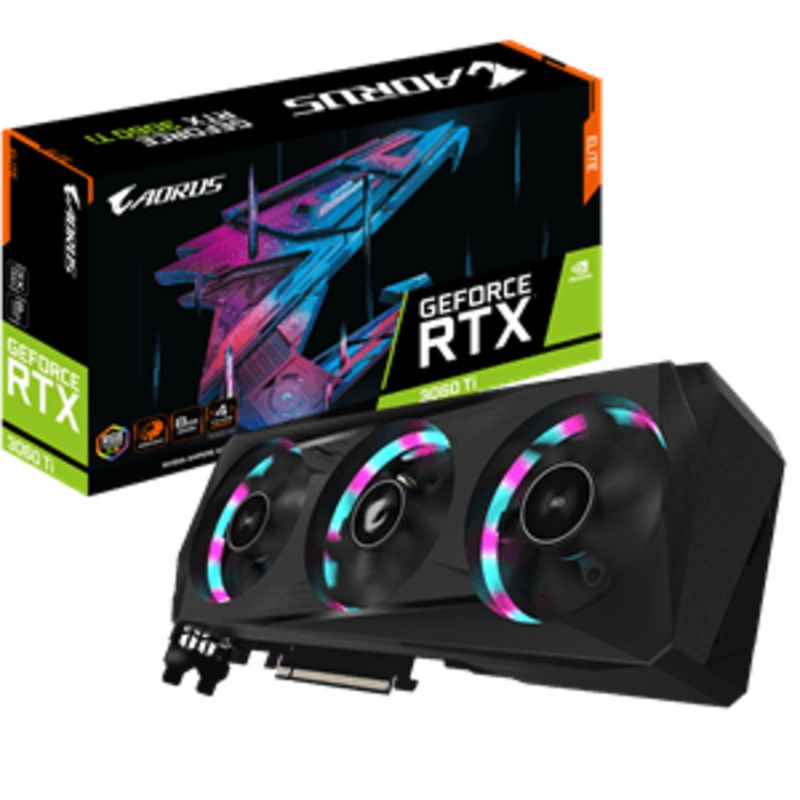 GIGABYTE AORUS GEFORCE RTX 3060 T I ELITE 8G REV 2.0 LHR GRAPHICS CARD