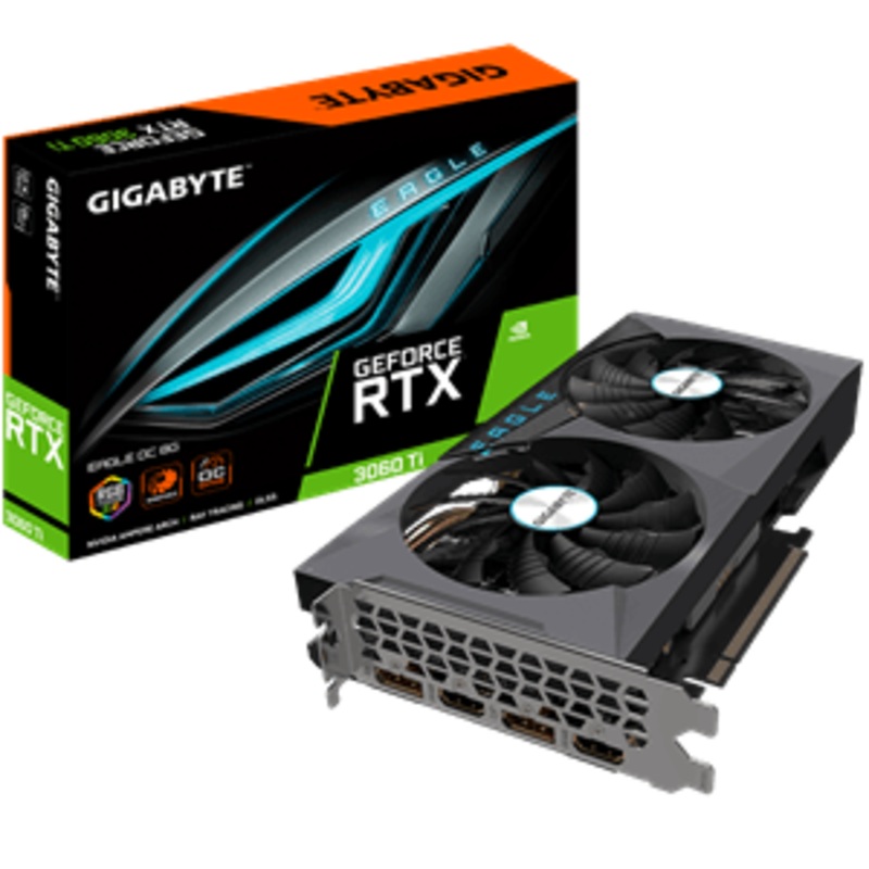 GIGABYTE GeFORCE RTX 3060 Ti EAGLE OC 8G REV 2.0 LHR GRAPHICS CARD