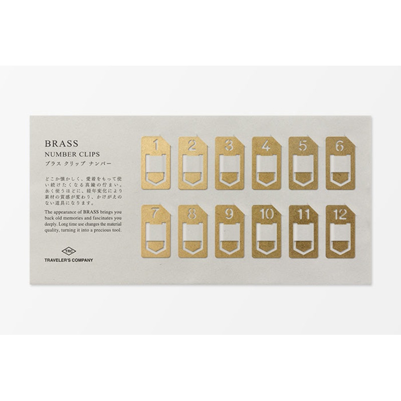TRAVELER’s Brass Number Clips