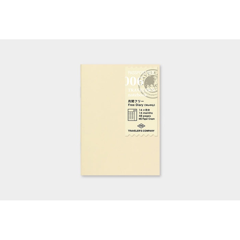 TRAVELER’s Passport Size Refill – Monthly – 006
