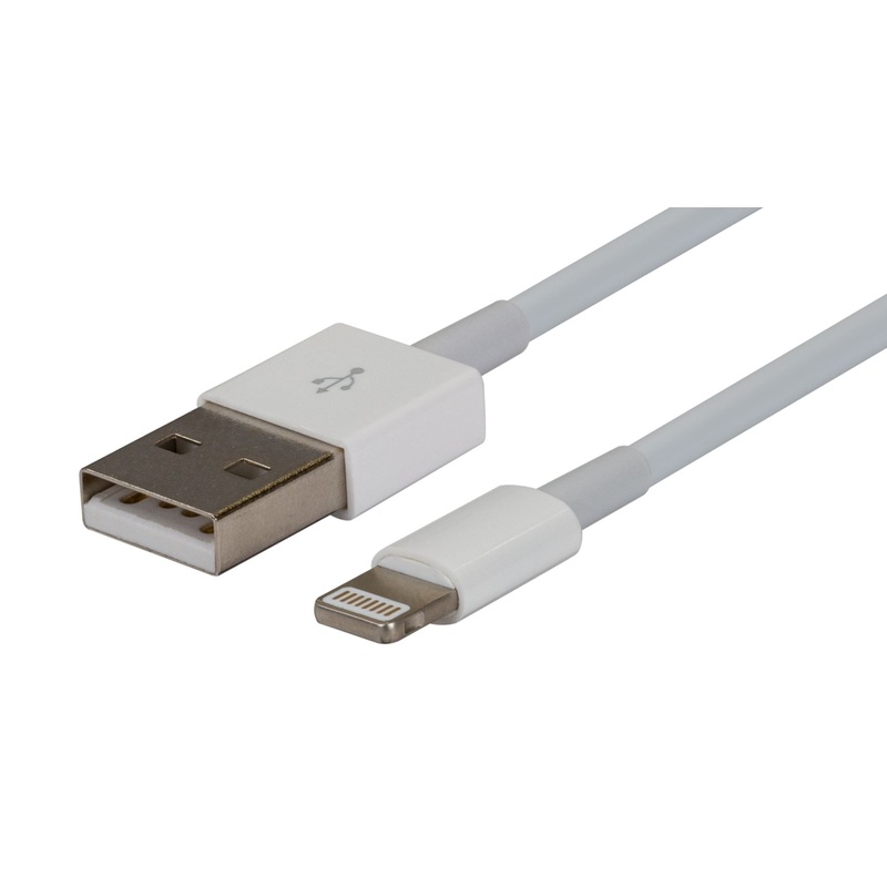 DYNAMIX 1m USB-A to Lightning Charge & Sync Cable. For Apple iPhone, iPad, iPad mini & iPods *Not MFI Certified*